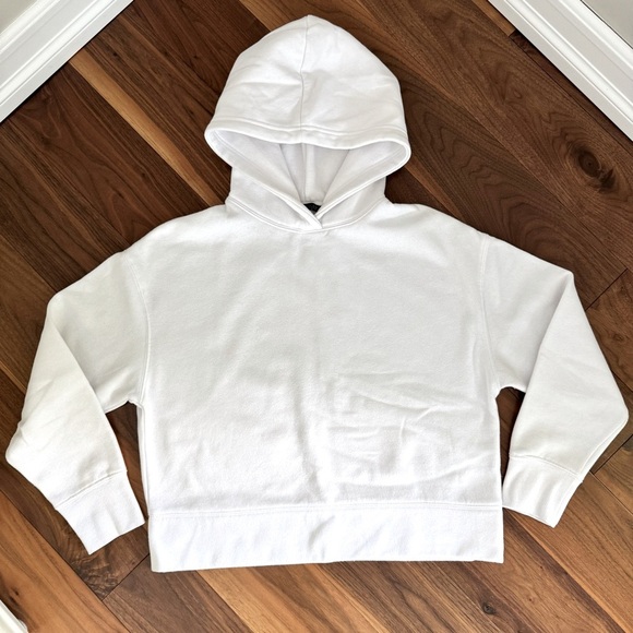 Zara Ultra Soft Cropped Hoodie S White - Picture 6 of 12